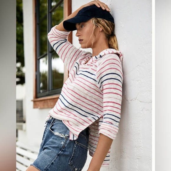 Sundry Tops - Sundry Striped Knit Pullover